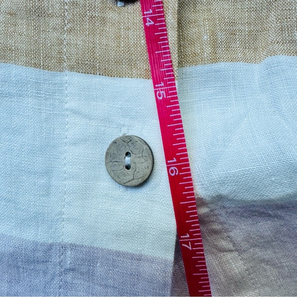 Rachel Zoe 100% Linen striped midi skirt size XL - Picture 5 of 7